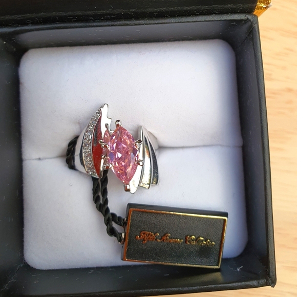 Jewelry - Pink Swarovski Crystal Silver Ring